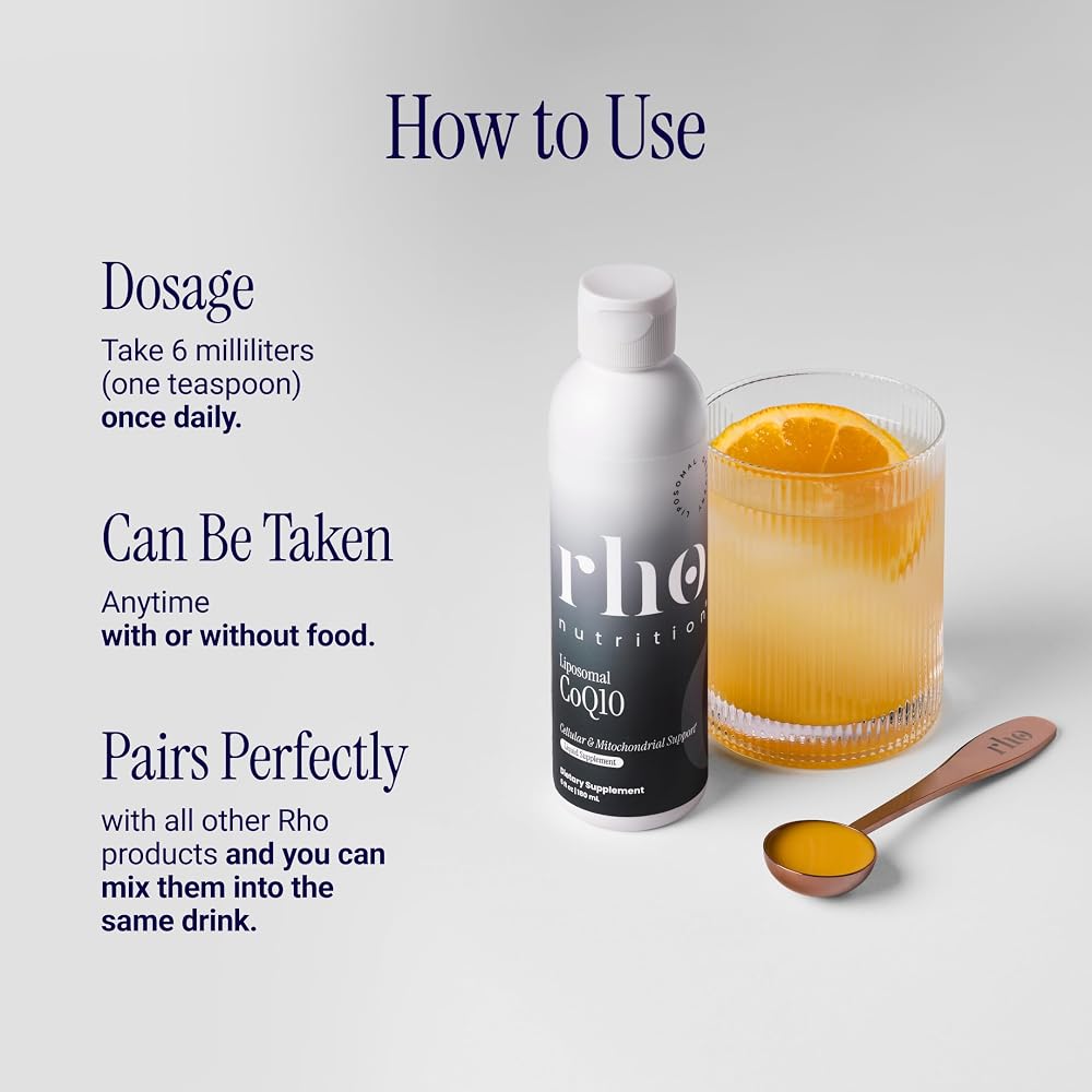 Rho Nutrition Liposomal CoQ10 Liquid Supplement - 6 Fl Oz - image 6