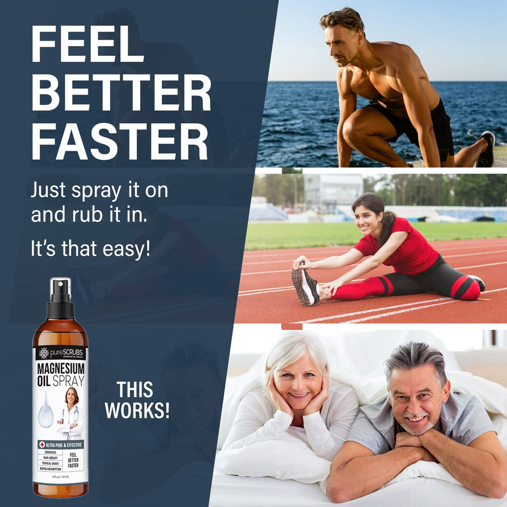 pureSCRUBS Doctor Recommended Pure Topical Magnesium Oil Spray