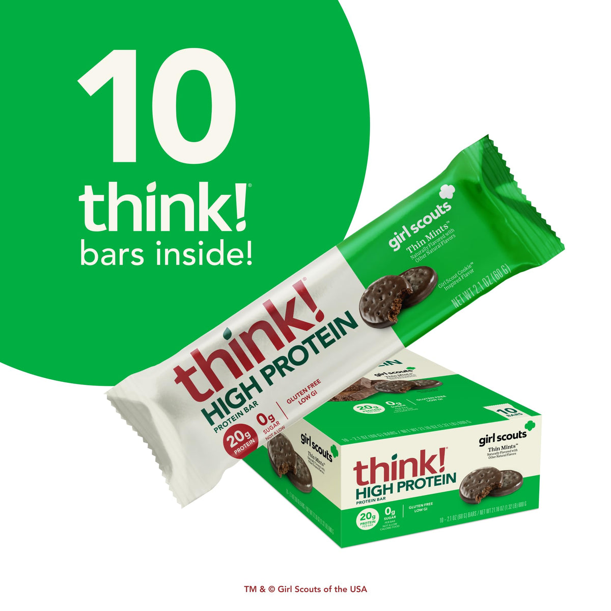 thinkThin Girl Scout Thin Mints High Protein Bar - 10 Count - image 3