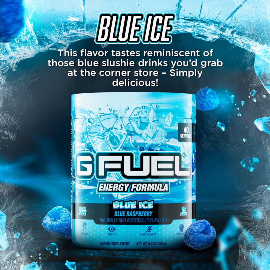 G Fuel Blue Ice Energy Drink Powder - 40 Servings - image 4