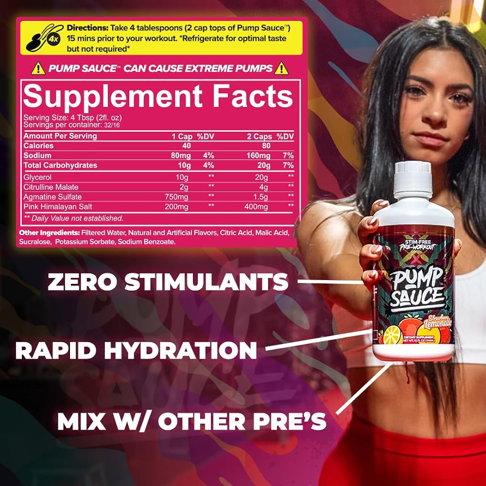 Pump Sauce Pre-Workout Liquid Gummy Sharks - 32 oz - image 5
