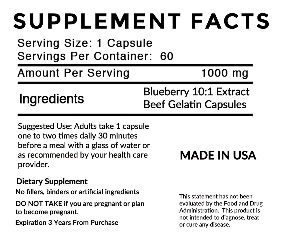 Heaven's Gate Blueberry Extract Antioxidant Support - 120 Capsules - image 2