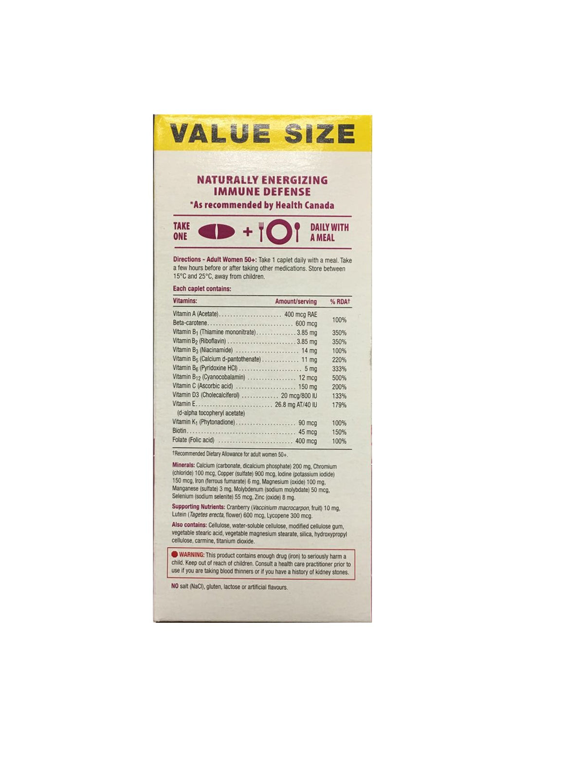 Jamieson 100% Complete Multivitamin for Women 50+ - 150 Caplets - image 2