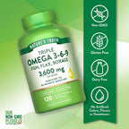 Nature's Truth Omega 3-6-9 Softgels 3600mg - 120 Softgels - image 3