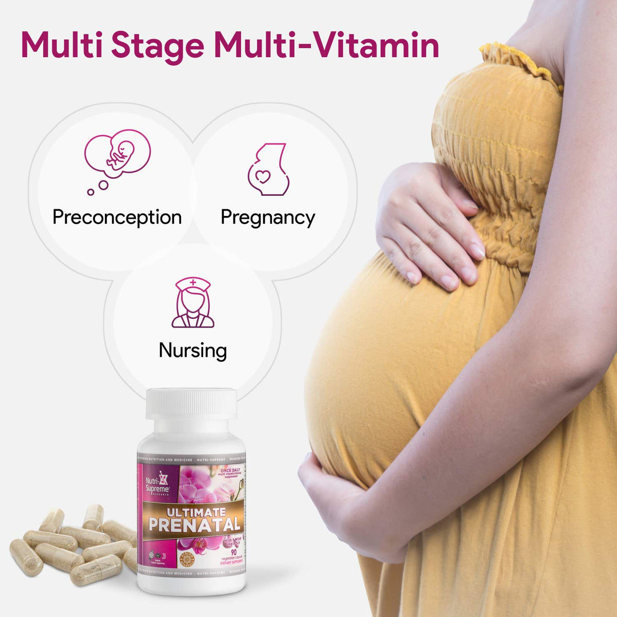 Nutri Supreme Ultimate Prenatal Vitamins - 90 Vegetarian Capsules - image 4