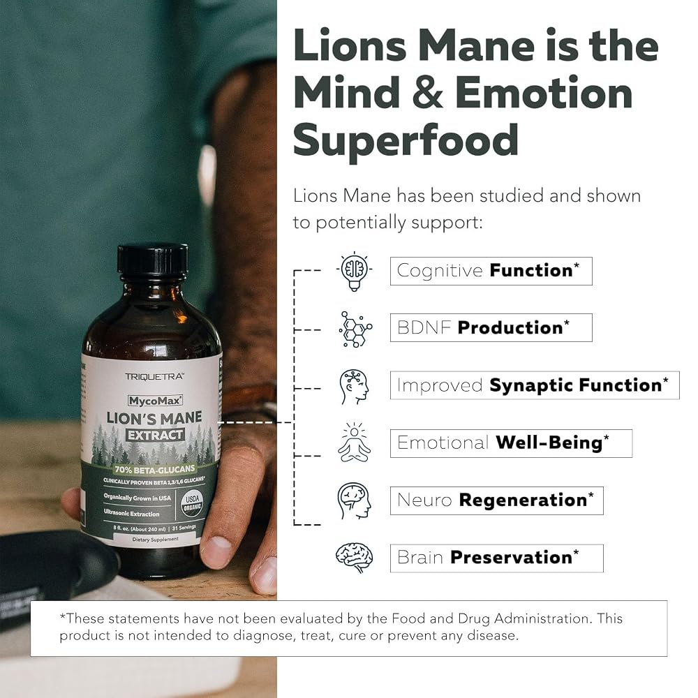 Triquetra Health MycoMax Lions Mane - 70% Beta Glucans