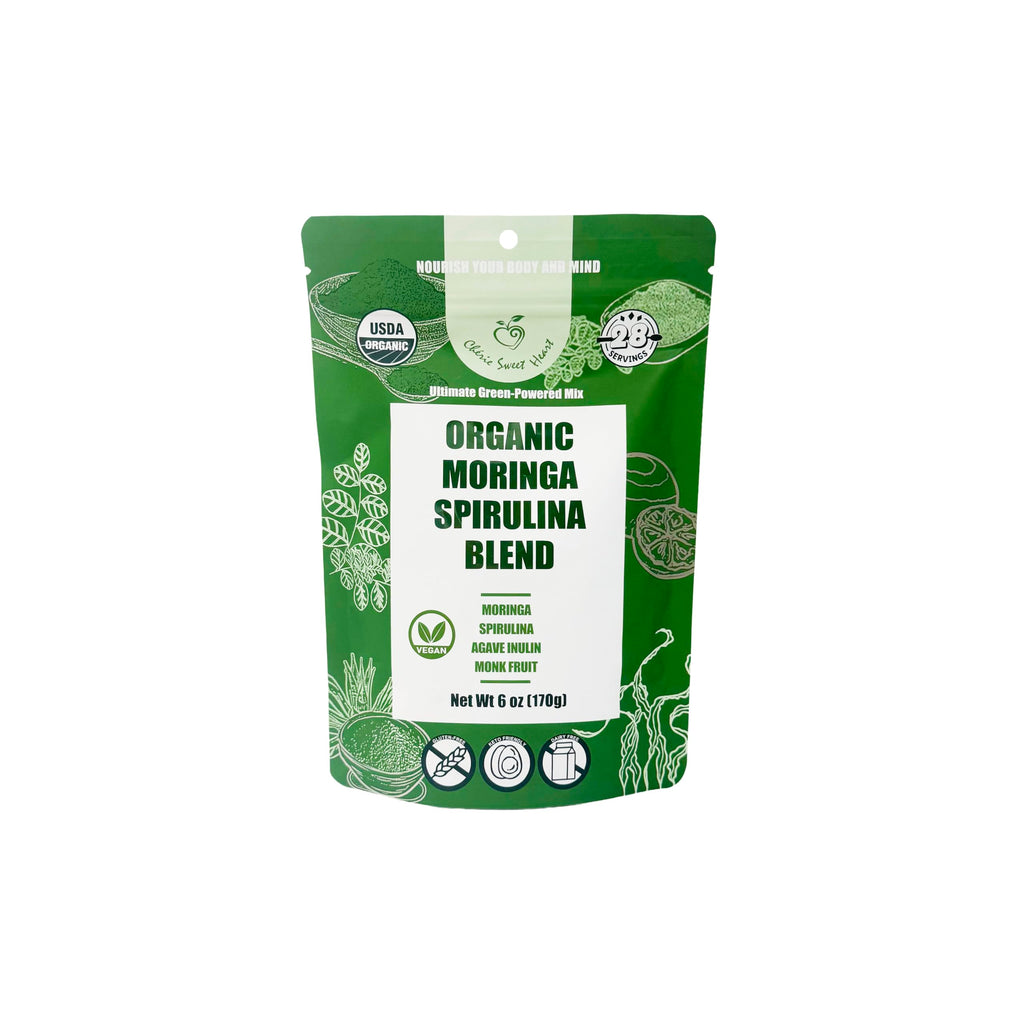 Chérie Sweet Heart Organic Moringa & Spirulina Powder for Energy - 6 oz