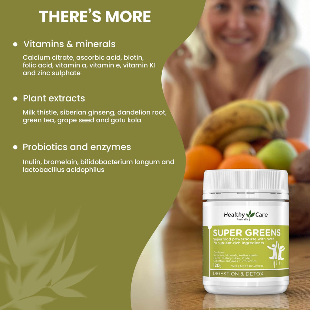 Healthy Care Super Greens Powder - 120g - image 5