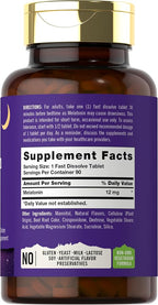 Tahoe Nutritionals Melatonin 12mg Fast Dissolve Tablets - 90 Count - image 2