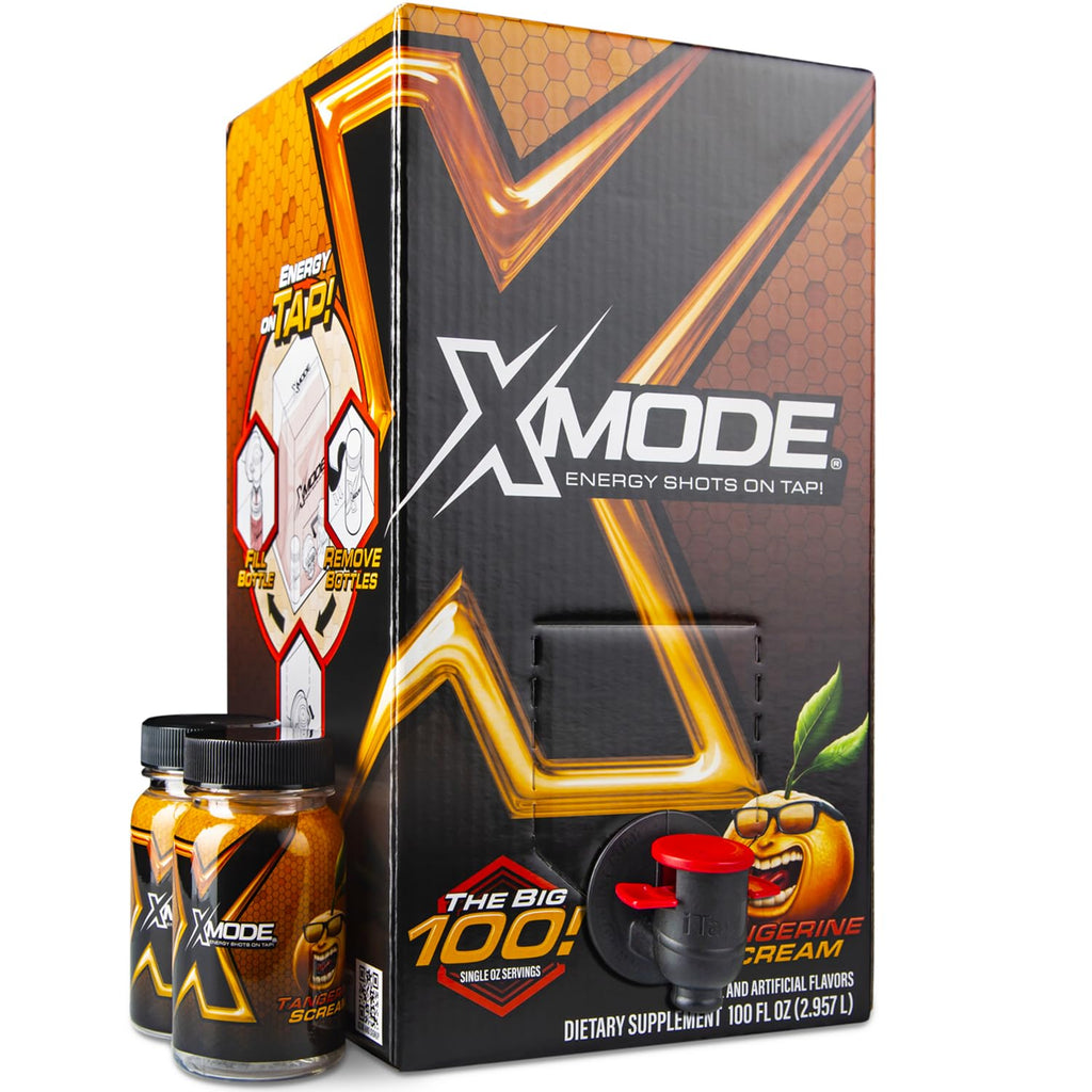 XMODE Extra Strength Energy Shots Dispenser Tangerine - 100 Servings
