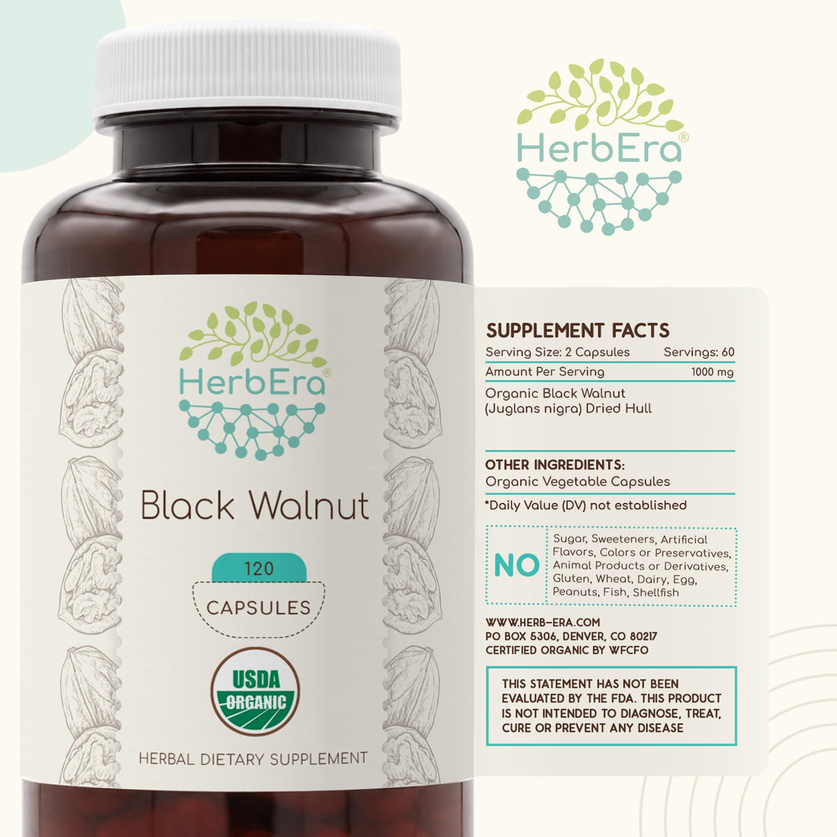 HerbEra Black Walnut 60/120 Capsules