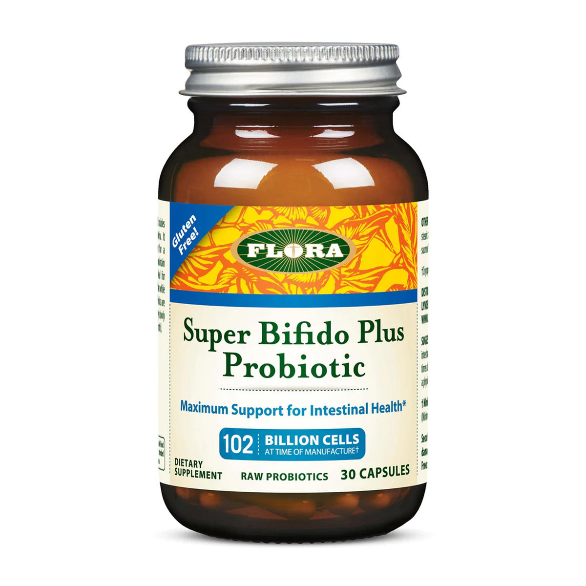 Flora Super Bifido Plus Probiotic 8 Strains 102B CFU - 30 Vegetarian Capsules