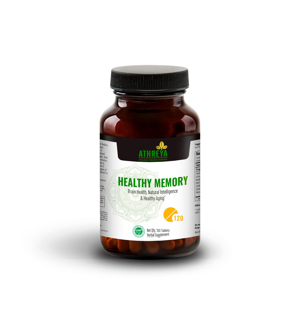 Athreya Herbs Healthy Memory Tablets for Brain - 120 Tablets