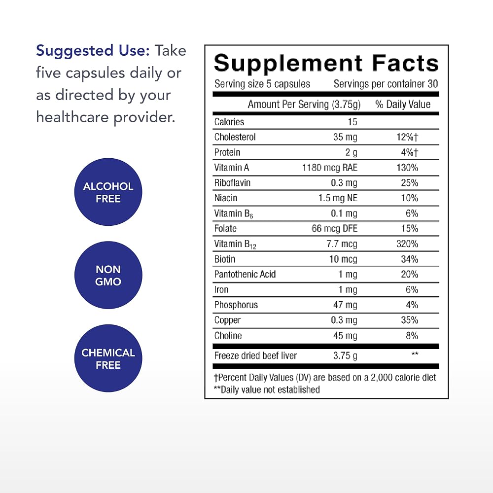 Physician's Strength Beef Liver - 150 Capsules - image 2