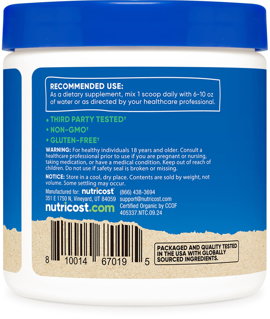Nutricost UnflavoredPowderShiitake mushroomOrganic