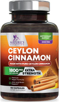 Nature's Nutrition Organic Ceylon Cinnamon Capsules 1800mg - Extra