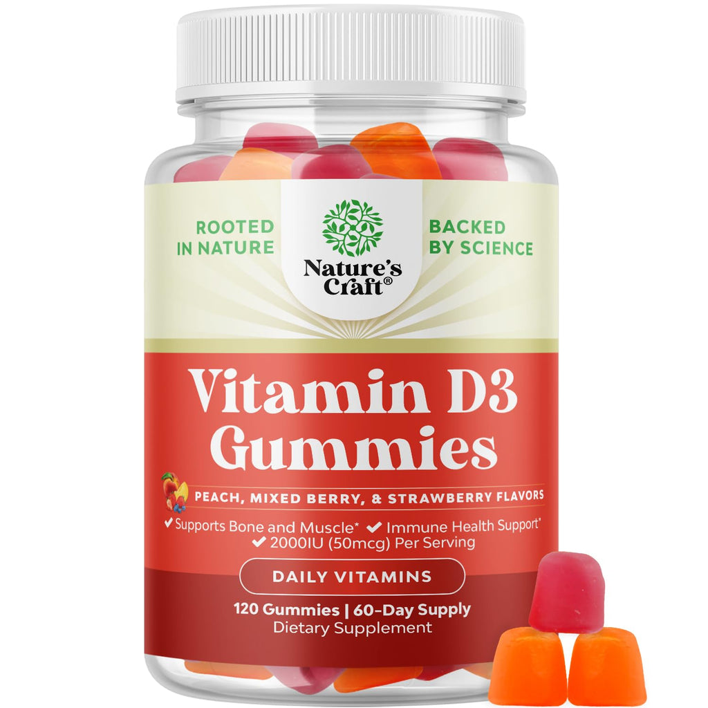 Natures Craft Vitamin D3 2000 IU Gummies - 120 Count