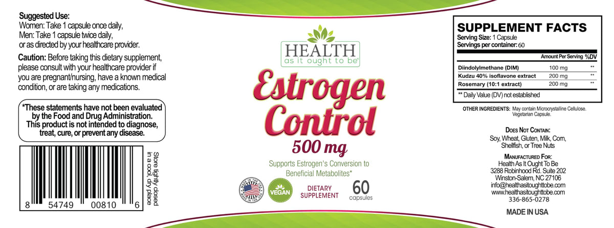 Health As It Ought To Be DIM Syn3rgy Hormonal Wellness - 60 Capsules - image 2