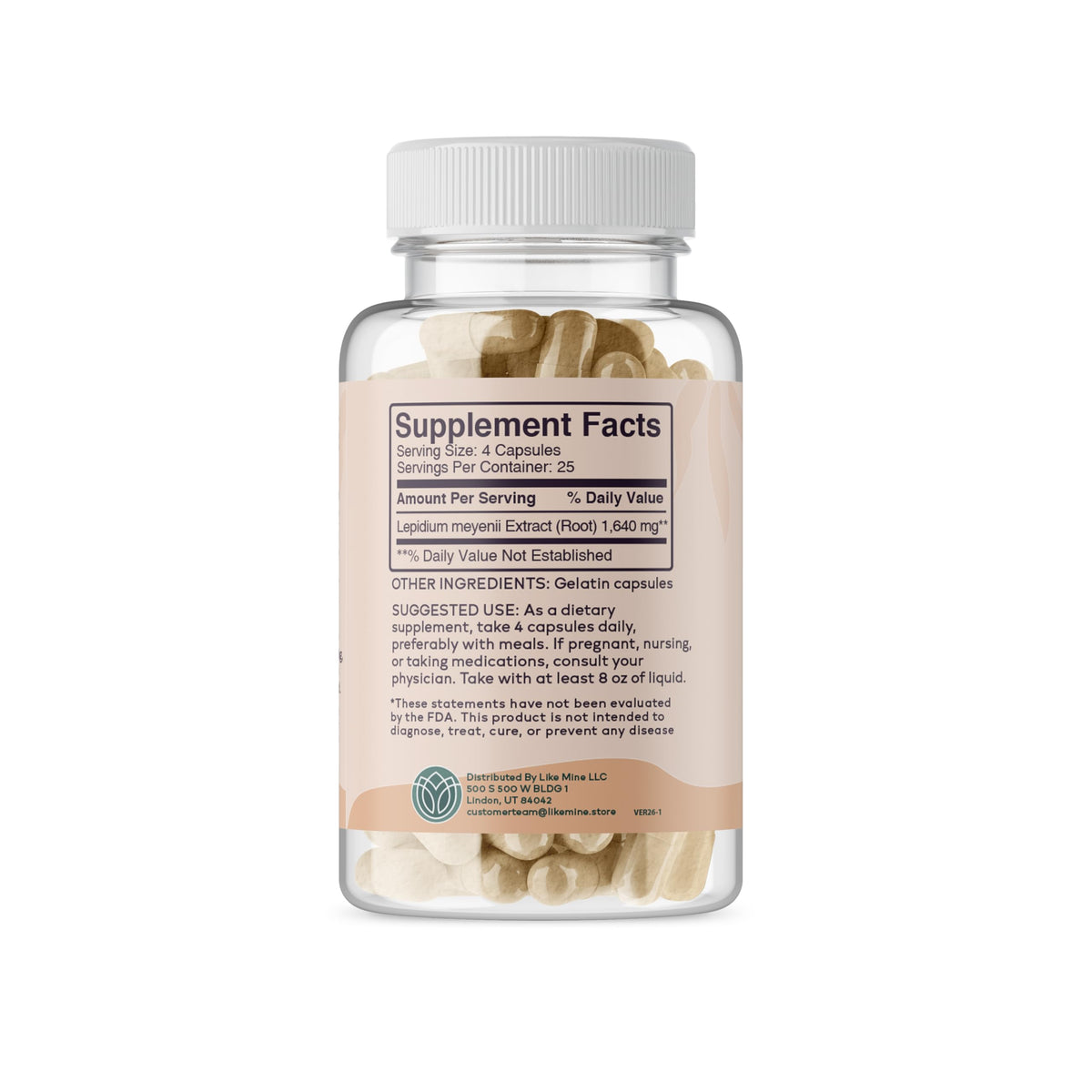 Like Mine Maca Root - 100 Capsules - image 2