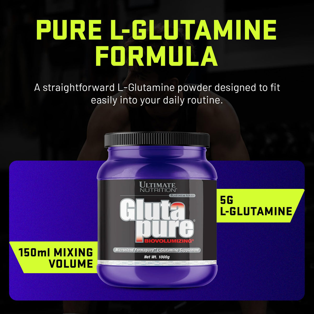 Ultimate Nutrition GlutaPure, Micronized L-Glutamine