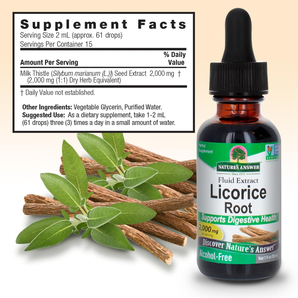 Nature's Answer Licorice Root Herbal Supplement - 2 Fl Oz - image 3
