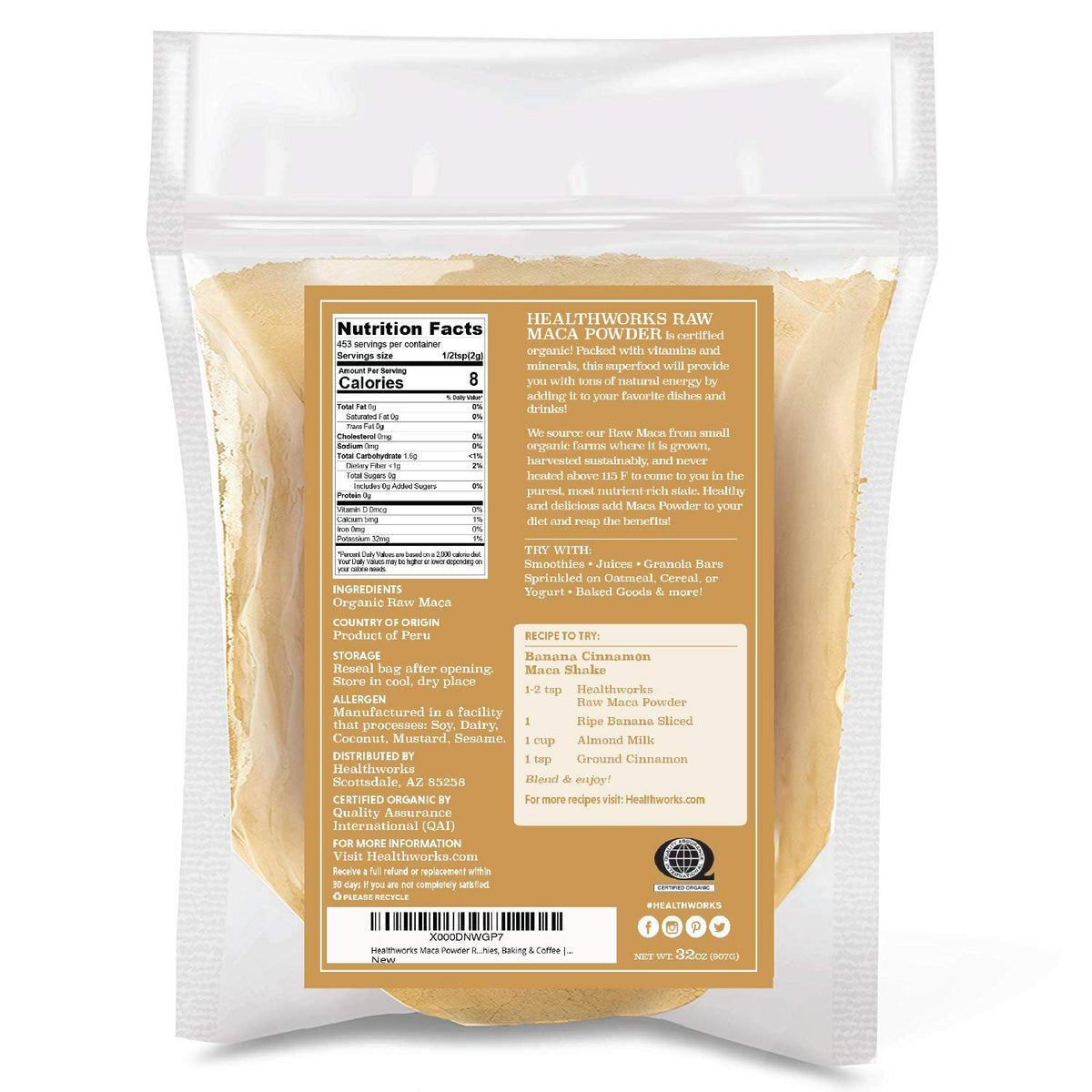 Healthworks Superfoods Organic Maca Powder - 2 lbs - image 2