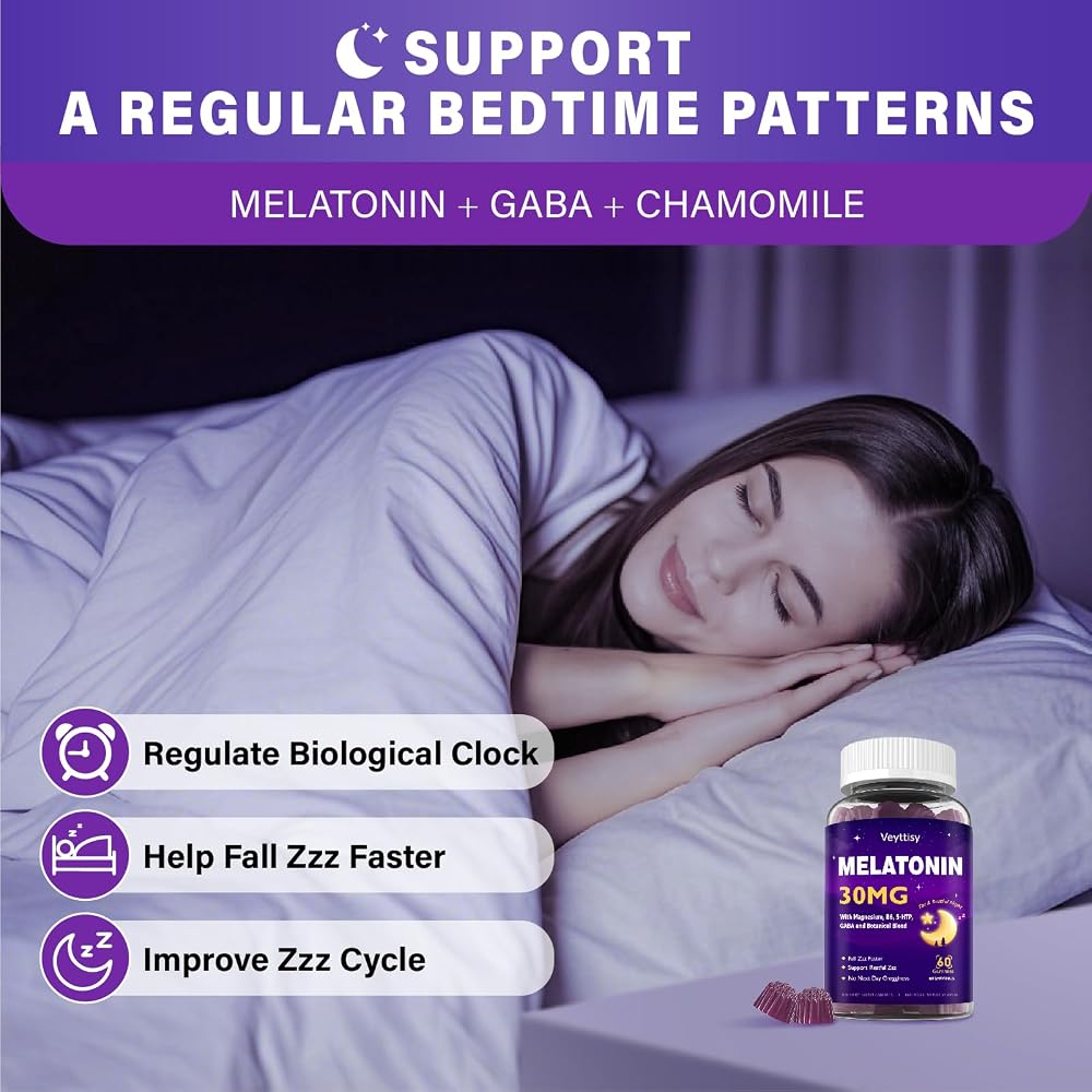 Veyttisy Melatonin 30mg Gummies for Adults - Sugar Free Melatonin