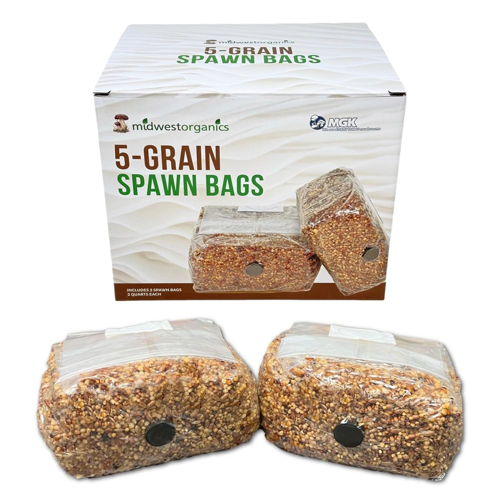 Myco Labs Premium 5-Grain Mushroom Spawn Bags - 2 Quarts Each