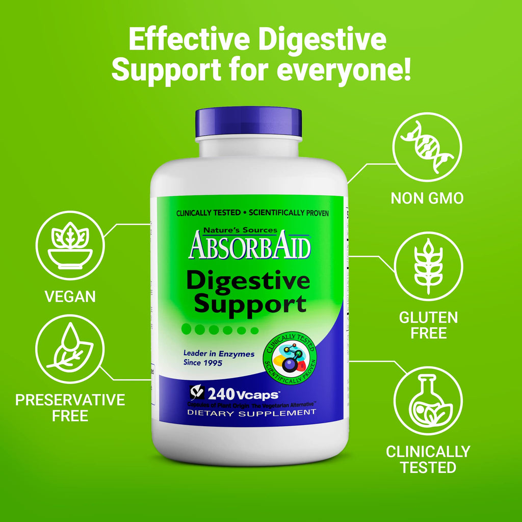 AbsorbAid Digestive Enzymes - 240 Vegetarian Capsules - image 5