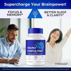 Vitavault Neuro Fortis Pro Brain Supplement - 300 Capsules - image 5