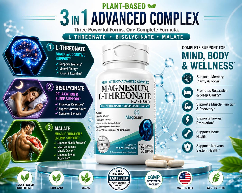 KAPPA NUTRITION Magnesium L-Threonate Plant-Based 3 in 1