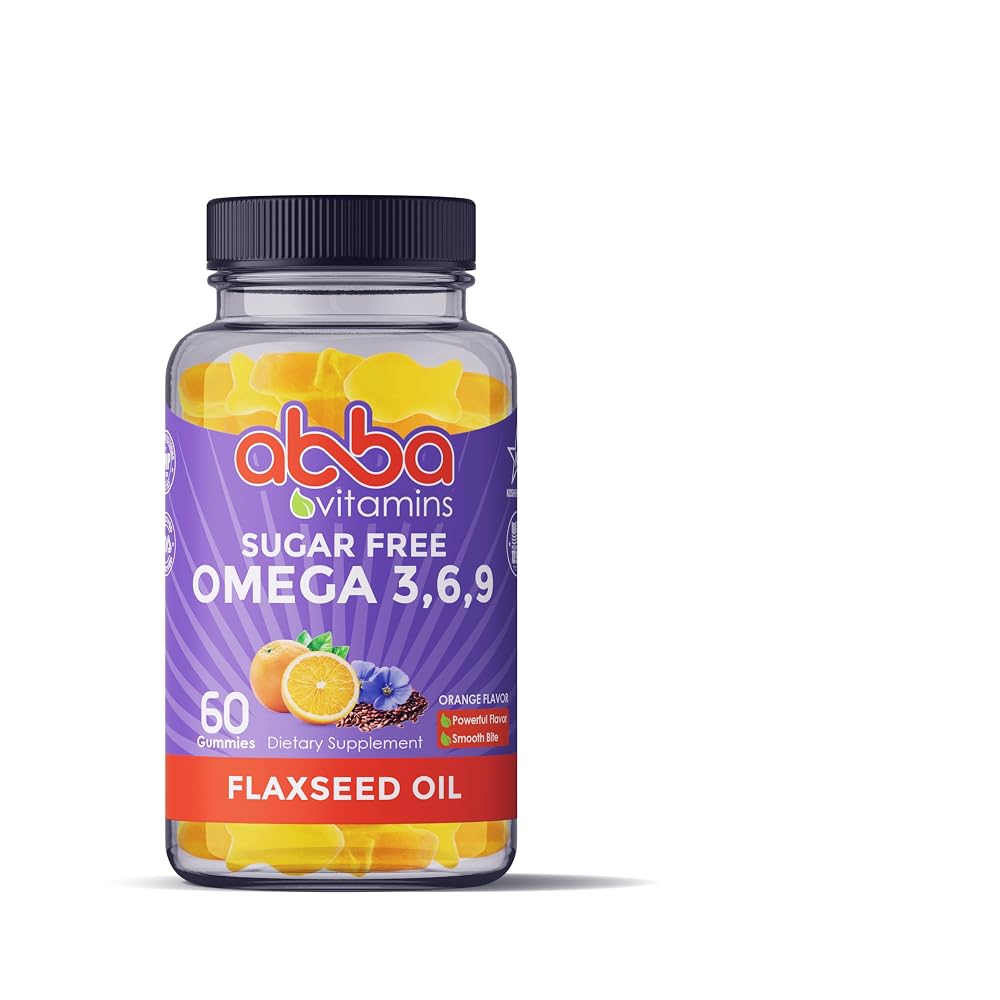 Abba Vitamins Omega 3,6,9 Sugar Free Gummies, Orange - 60 Gummies