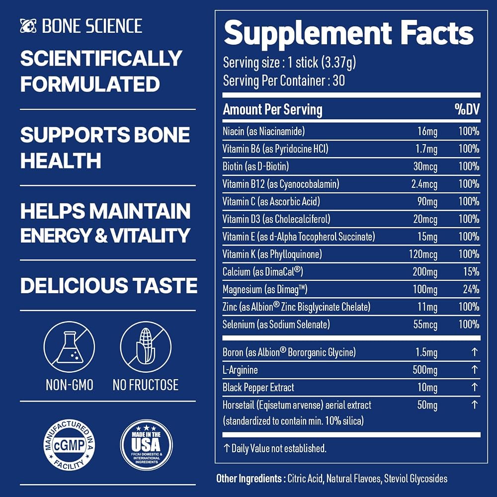 BONE SCIENCE PrimeHeight Kids Multivitamin Powder - 30 Sticks - image 7