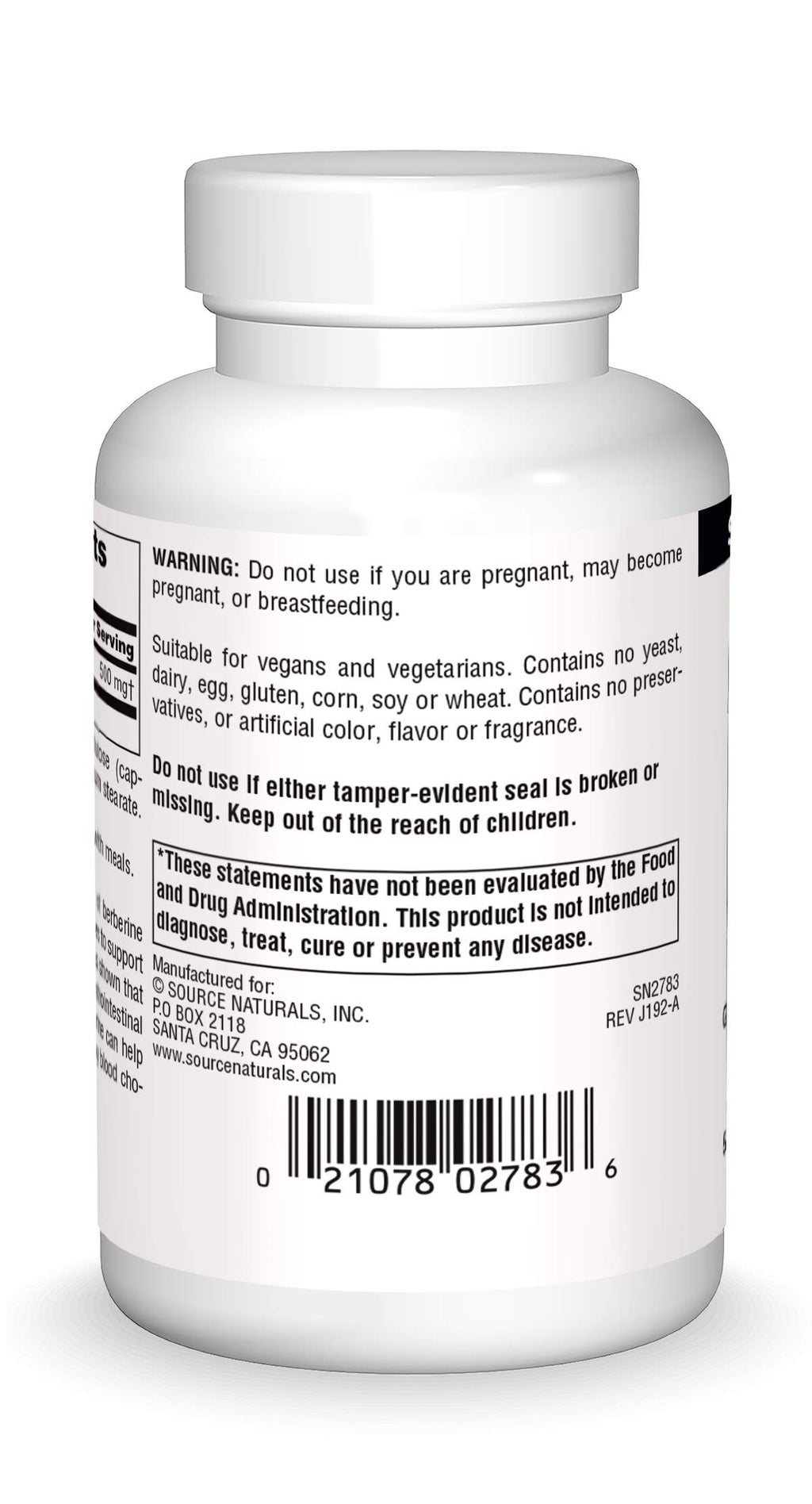 Source Naturals Berberine Vegetable Capsule