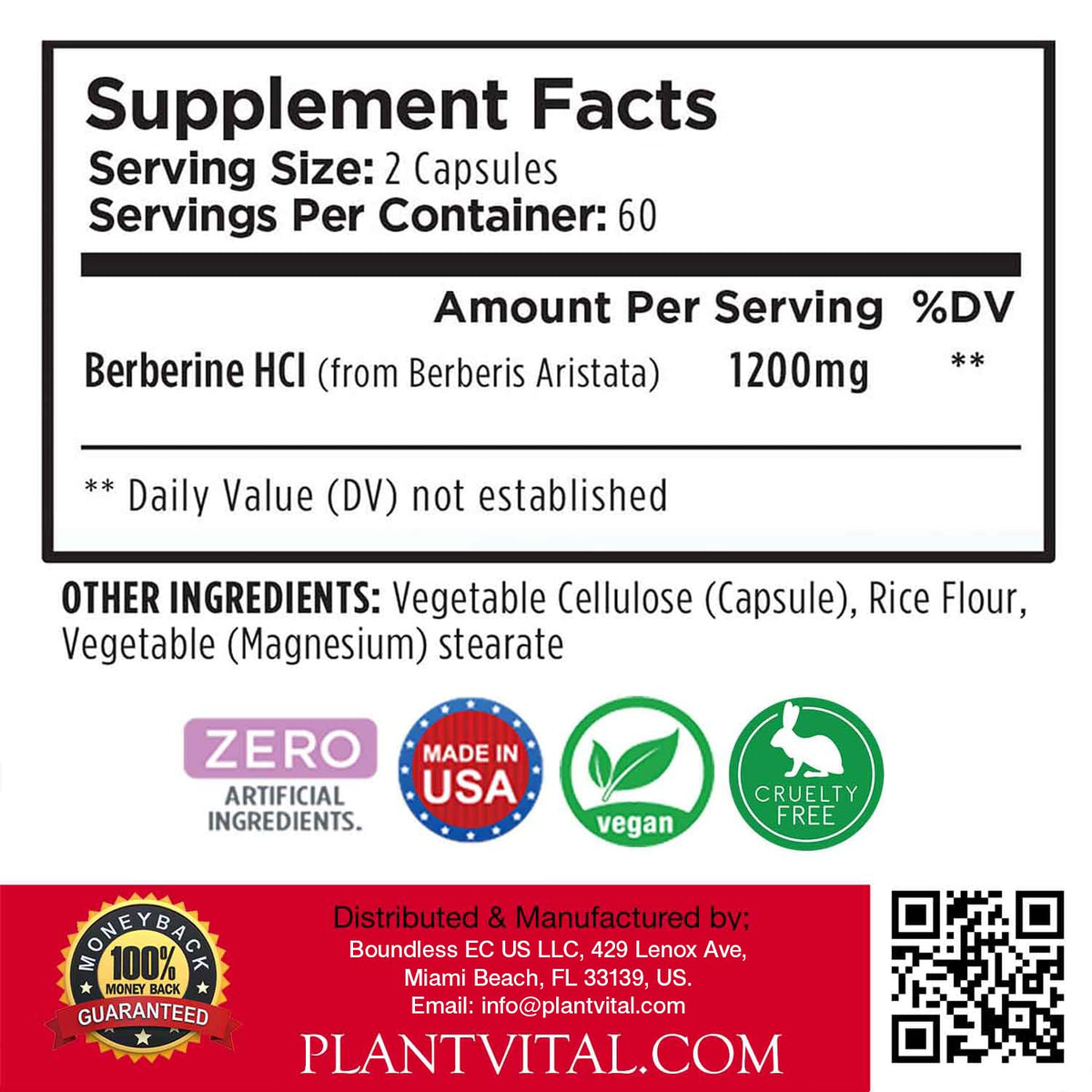 Plantvital PV Berberine Parent