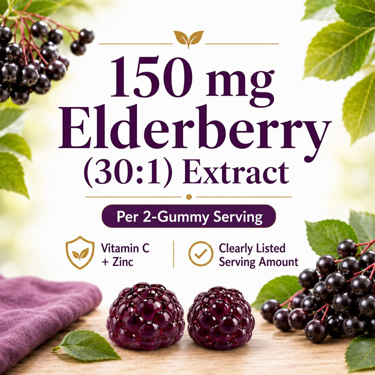 Natural BioScience Sambucus Elderberry Gummies with Vitamin C and Zinc - image 3