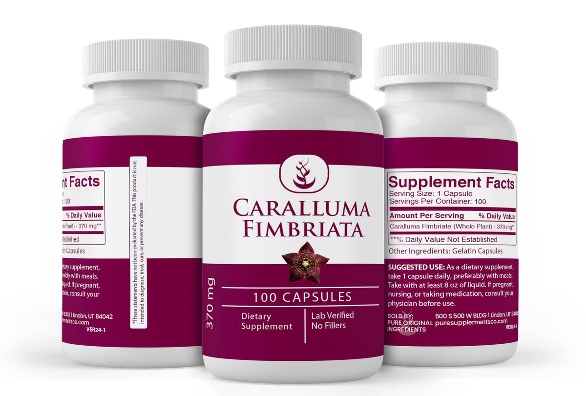 PURE ORIGINAL INGREDIENTS Caralluma Fimbriata No Magnesium Or Rice