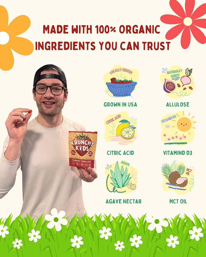 Krunchy Kids Gut Health Gummies Prebiotic & Postbiotic - 30 Count - image 5