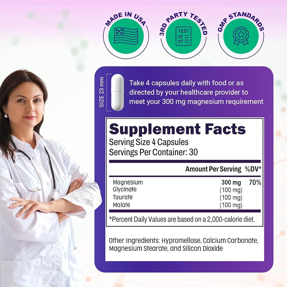Keystone Peak Triple Magnesium Complex 300mg - 120 Capsules - image 3