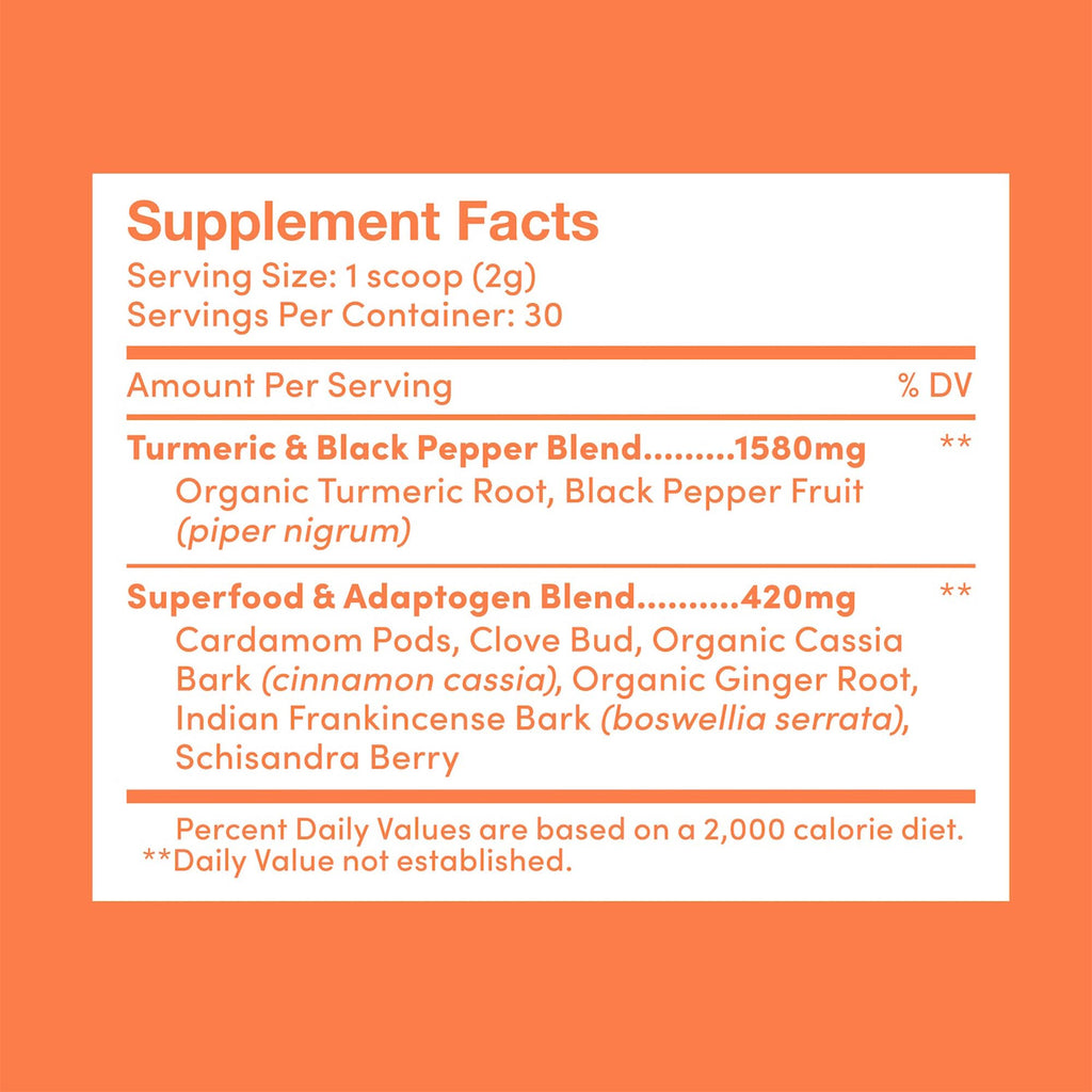 Further Food Best Turmeric Golden Milk Organic Turmeric Powder