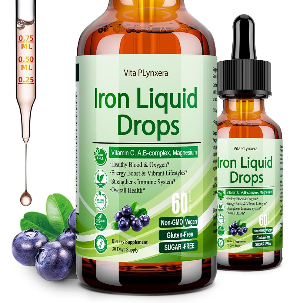 Vita PLynxera Liquid Iron Supplement with Vitamin C & B-Complex - 2 Fl Oz