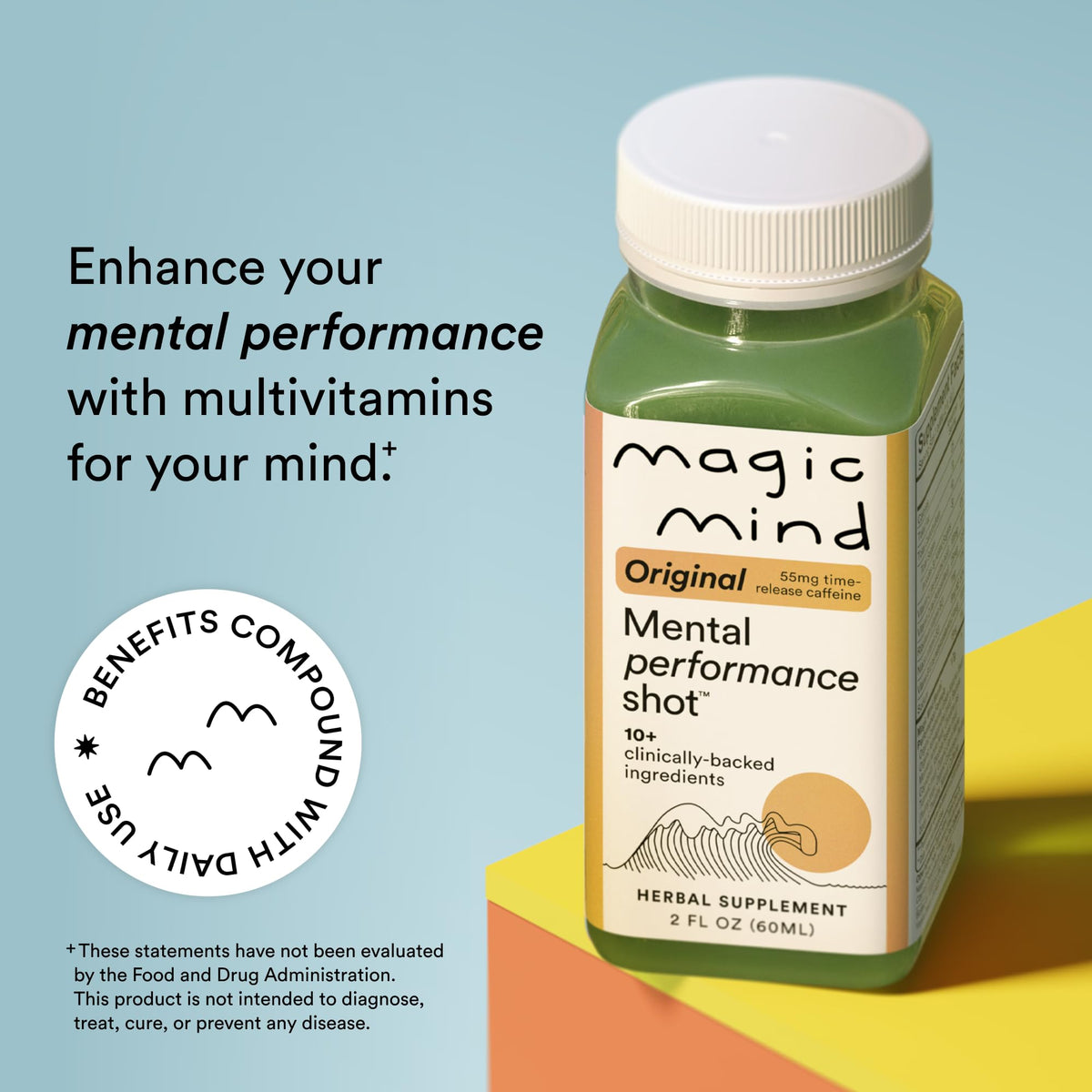 Magic Mind Focus Energy Drink Shots - No Jitters