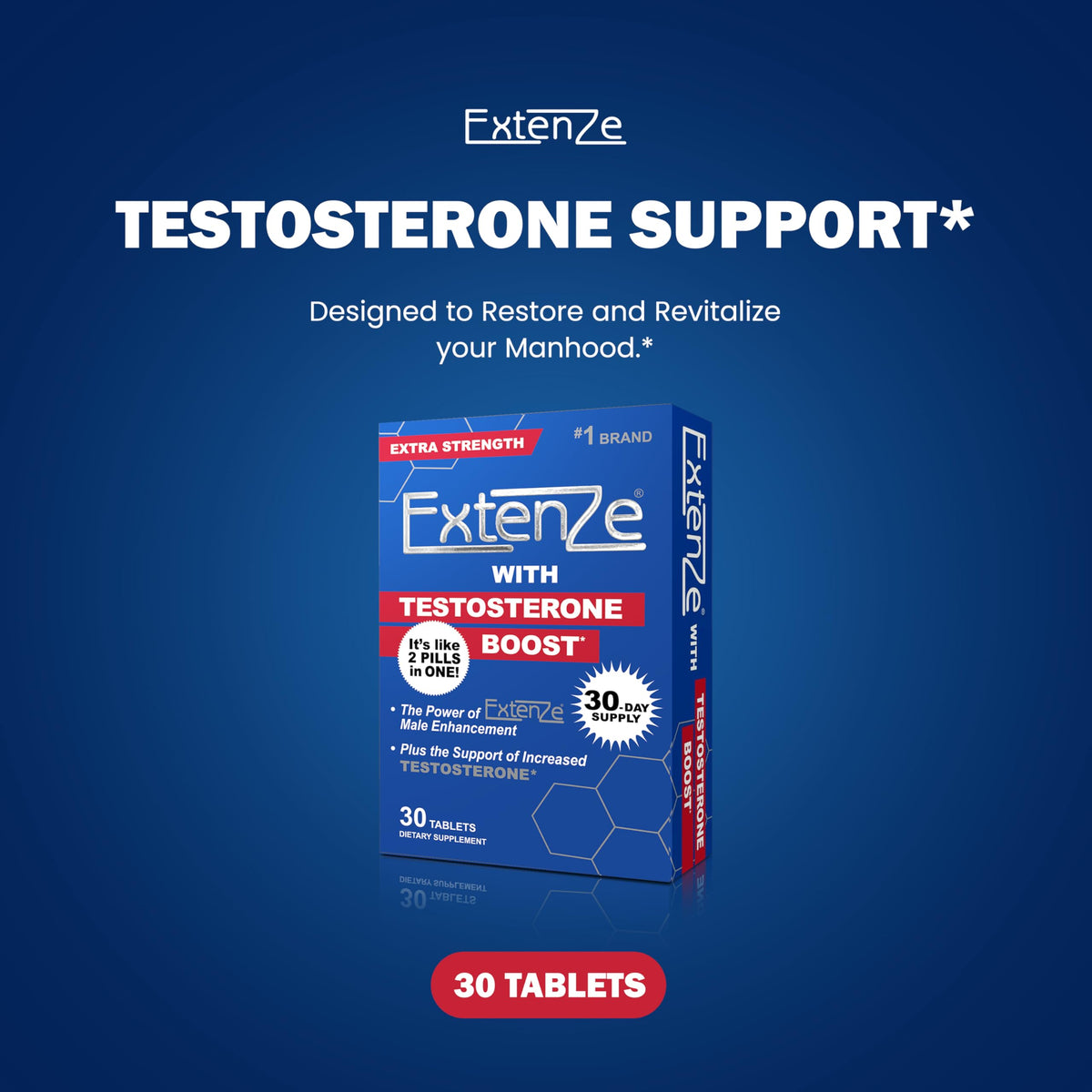 ExtenZe Testosterone Boost Male Enhancement Supplement - 30 Tablets - image 3