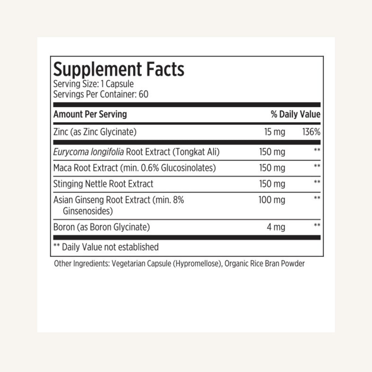 LES Labs Male Health Supplement for Men, Strength & Vitality - 60 Capsules - image 5
