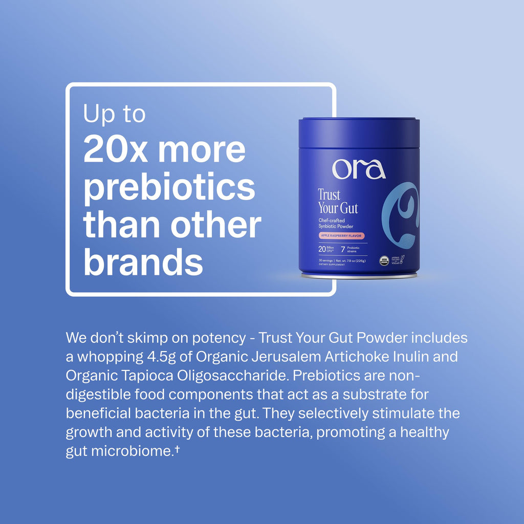 Ora Organic Prebiotic and Probiotic Powder - 20 Billion CFU - 30 Servings - image 5