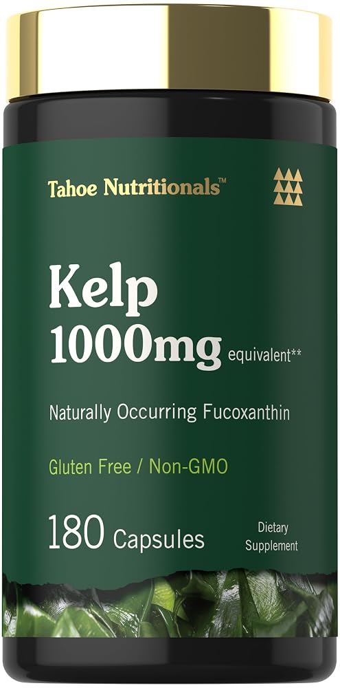 Tahoe Nutritionals Kelp Supplement with Green Tea Extract - 180 Capsules