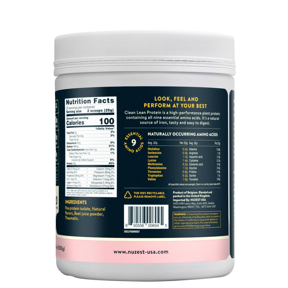 Nuzest - Pea Protein Powder - Clean Lean Protein