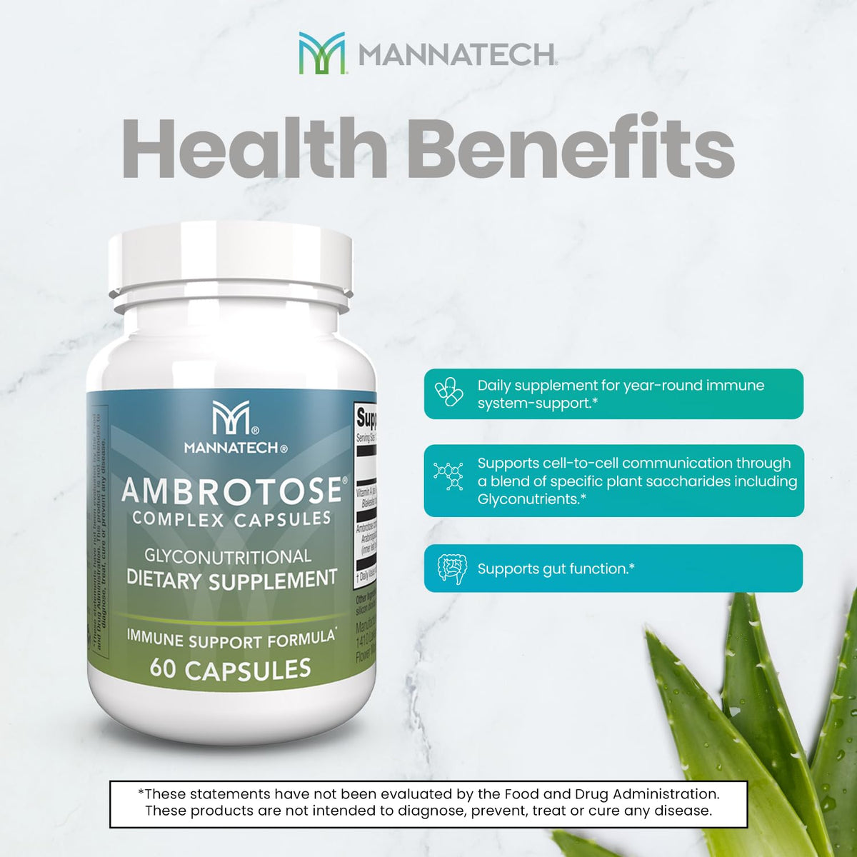 Mannatech Ambrotose Complex Immune Support - 60 Capsules - image 5