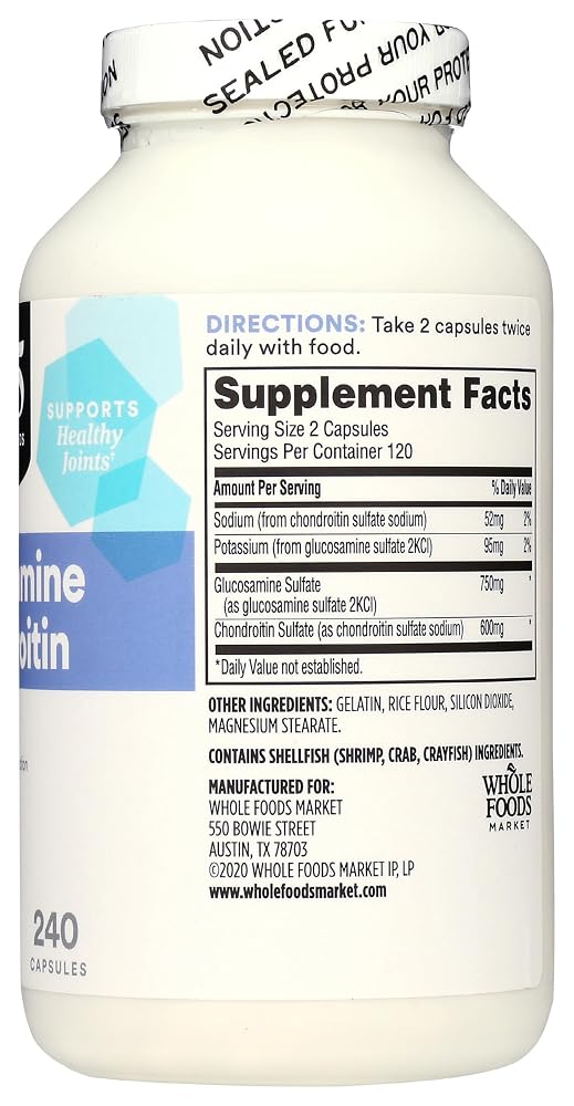 365 by Whole Foods Market Glucosamine Chondroitin - 240 Capsules - image 5
