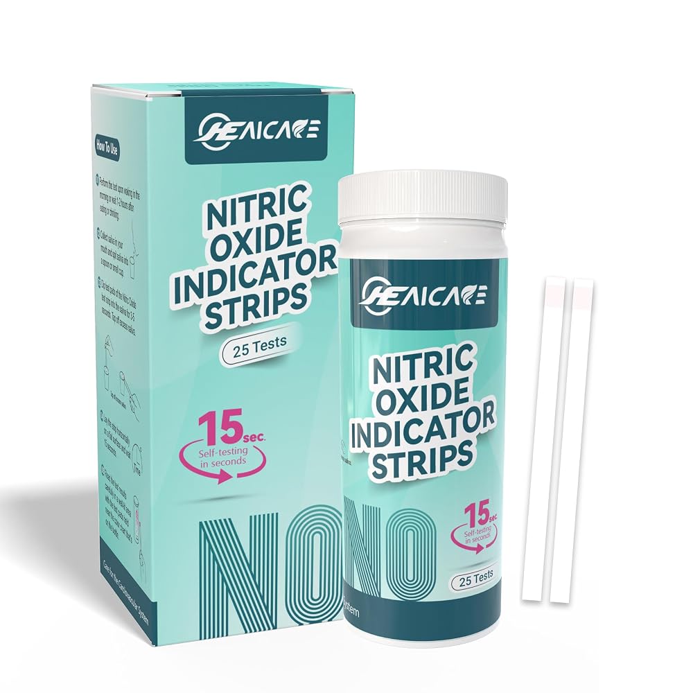 HealCare Nitric Oxide Test Strips for Cardiovascular Health - 25 Count